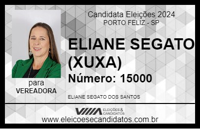 Candidato ELIANE SEGATO (XUXA) 2024 - PORTO FELIZ - Eleições