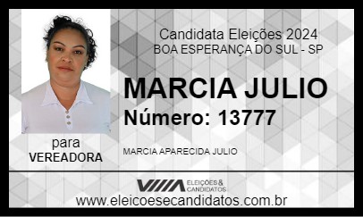 Candidato MARCIA JULIO 2024 - BOA ESPERANÇA DO SUL - Eleições