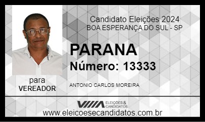 Candidato PARANA 2024 - BOA ESPERANÇA DO SUL - Eleições