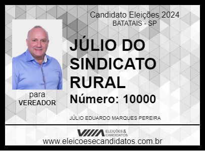 Candidato JÚLIO DO SINDICATO RURAL 2024 - BATATAIS - Eleições