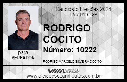 Candidato RODRIGO COCITO 2024 - BATATAIS - Eleições