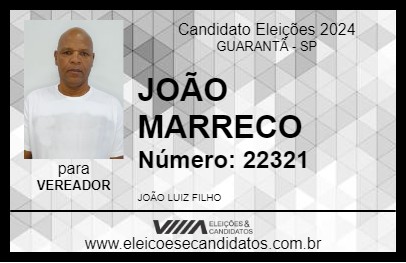 Candidato JOÃO MARRECO 2024 - GUARANTÃ - Eleições