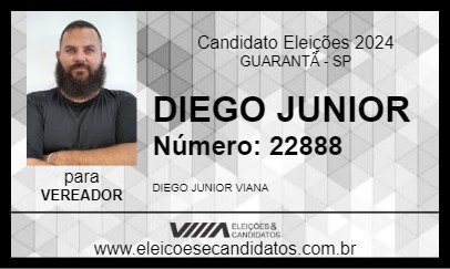 Candidato DIEGO JUNIOR 2024 - GUARANTÃ - Eleições