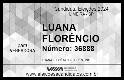 Candidato LUANA FLORÊNCIO 2024 - LIMEIRA - Eleições