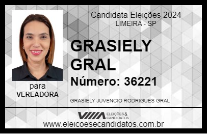 Candidato GRASIELY GRAL 2024 - LIMEIRA - Eleições