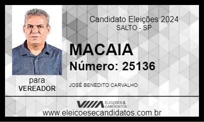 Candidato MACAIA 2024 - SALTO - Eleições