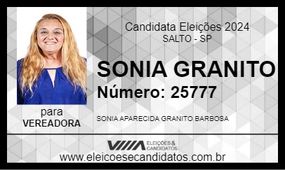 Candidato SONIA GRANITO 2024 - SALTO - Eleições