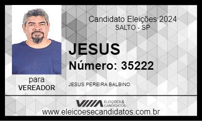 Candidato JESUS 2024 - SALTO - Eleições