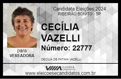 Candidato CECÍLIA VAZELLI 2024 - RIBEIRÃO BONITO - Eleições