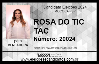 Candidato ROSA DO TIC TAC 2024 - MOCOCA - Eleições