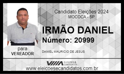 Candidato IRMÃO DANIEL 2024 - MOCOCA - Eleições