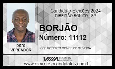 Candidato BORJÃO 2024 - RIBEIRÃO BONITO - Eleições