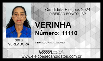 Candidato VERINHA 2024 - RIBEIRÃO BONITO - Eleições