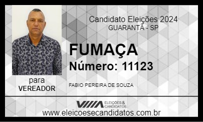 Candidato FUMAÇA 2024 - GUARANTÃ - Eleições