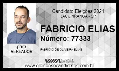 Candidato FABRICIO ELIAS 2024 - JACUPIRANGA - Eleições