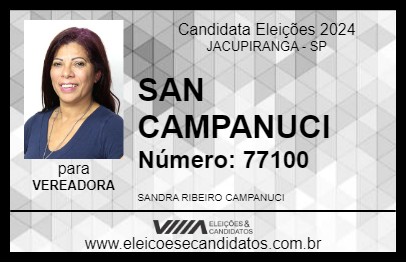 Candidato SAN CAMPANUCI 2024 - JACUPIRANGA - Eleições