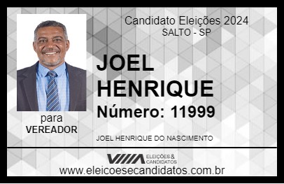 Candidato JOEL HENRIQUE 2024 - SALTO - Eleições