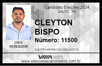 Candidato CLEITON BISPO 2024 - SALTO - Eleições