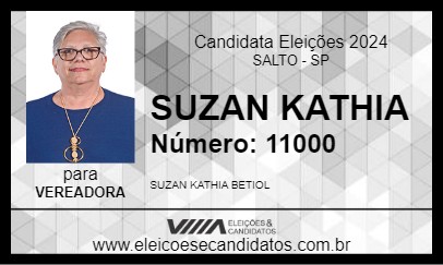 Candidato SUZAN KATHIA 2024 - SALTO - Eleições