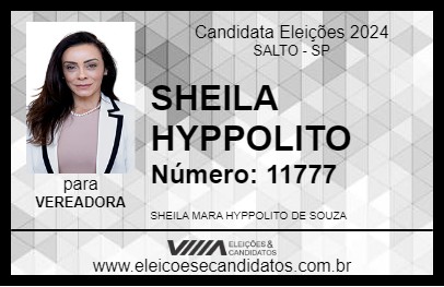 Candidato SHEILA  HYPPOLITO 2024 - SALTO - Eleições