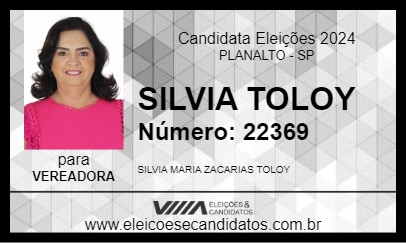 Candidato SILVIA TOLOY 2024 - PLANALTO - Eleições