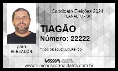 Candidato TIAGÃO 2024 - PLANALTO - Eleições