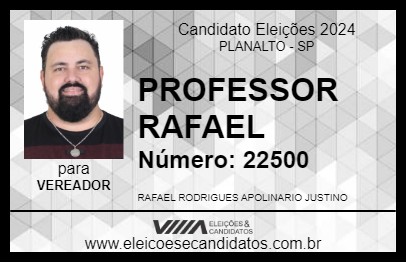 Candidato PROFESSOR RAFAEL 2024 - PLANALTO - Eleições