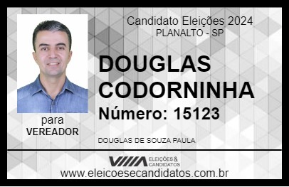 Candidato DOUGLAS CODORNINHA 2024 - PLANALTO - Eleições