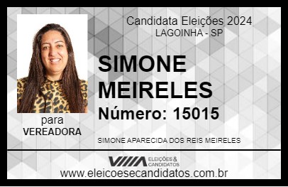 Candidato SIMONE MEIRELES 2024 - LAGOINHA - Eleições