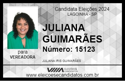 Candidato JULIANA GUIMARÃES 2024 - LAGOINHA - Eleições