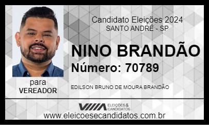 Candidato NINO BRANDÃO 2024 - SANTO ANDRÉ - Eleições