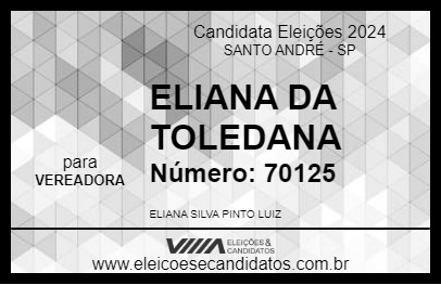 Candidato ELIANA DA TOLEDANA 2024 - SANTO ANDRÉ - Eleições