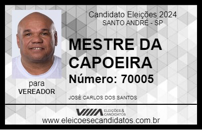 Candidato MESTRE DA CAPOEIRA 2024 - SANTO ANDRÉ - Eleições