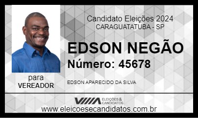 Candidato EDSON NEGÃO 2024 - CARAGUATATUBA - Eleições