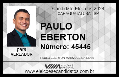 Candidato PAULO EBERTON 2024 - CARAGUATATUBA - Eleições