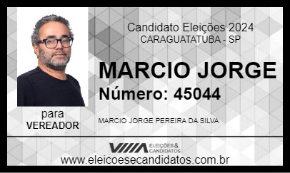 Candidato MARCIO JORGE 2024 - CARAGUATATUBA - Eleições