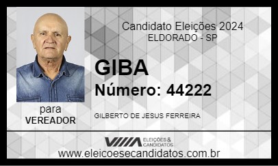 Candidato GIBA 2024 - ELDORADO - Eleições