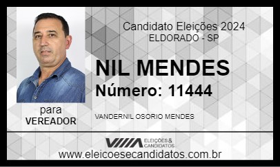 Candidato NIL MENDES 2024 - ELDORADO - Eleições