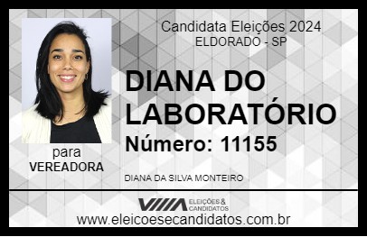 Candidato DIANA DO LABORATÓRIO 2024 - ELDORADO - Eleições