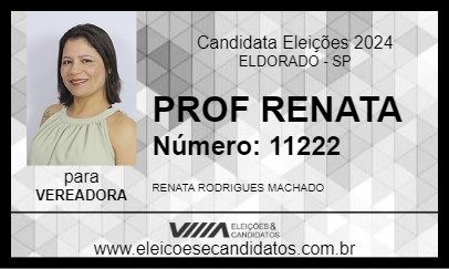 Candidato PROF RENATA 2024 - ELDORADO - Eleições