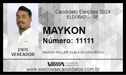 Candidato MAYKON 2024 - ELDORADO - Eleições