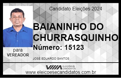 Candidato BAIANINHO DO CHURRASQUINHO 2024 - SALTO - Eleições