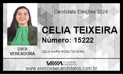 Candidato CELIA TEIXEIRA 2024 - SALTO - Eleições