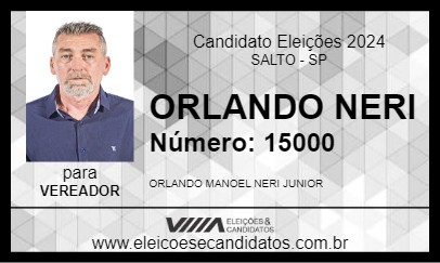 Candidato ORLANDO NERI 2024 - SALTO - Eleições