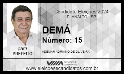 Candidato DEMÁ 2024 - PLANALTO - Eleições