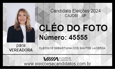 Candidato CLÉO DO FOTO 2024 - CAJOBI - Eleições