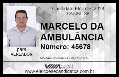 Candidato MARCELO DA AMBULÂNCIA 2024 - CAJOBI - Eleições