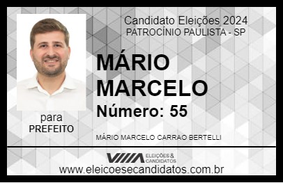 Candidato MÁRIO MARCELO 2024 - PATROCÍNIO PAULISTA - Eleições