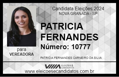 Candidato PATRICIA FERNANDES 2024 - NOVA GRANADA - Eleições