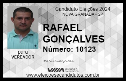 Candidato RAFAEL GONÇALVES 2024 - NOVA GRANADA - Eleições